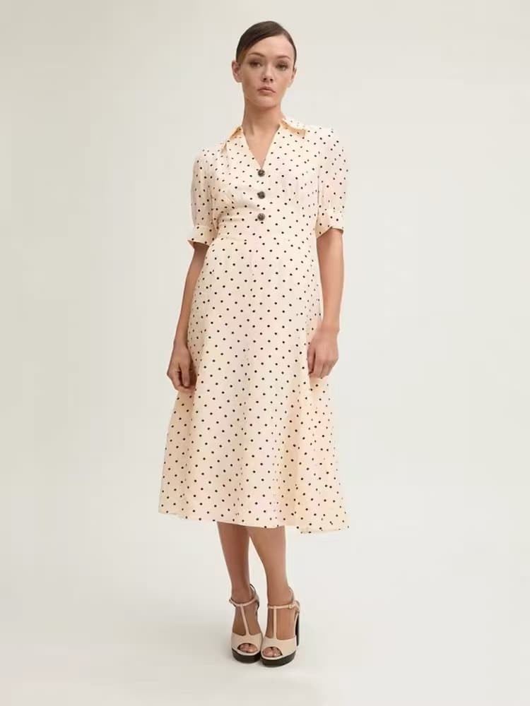 British-inspired unbranded women fashion stock photo 3
