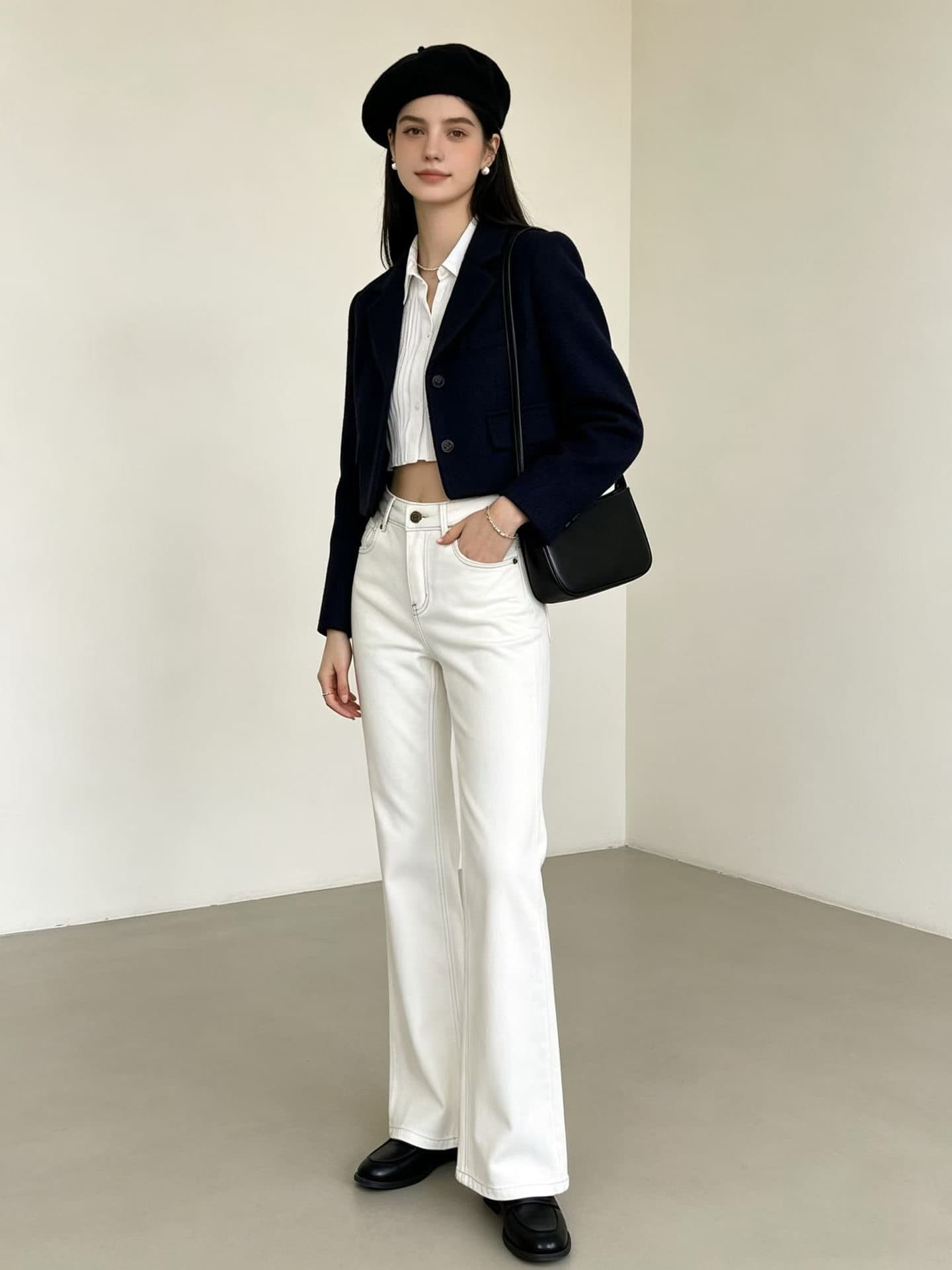 Fashion pants model fit stock photo 2
