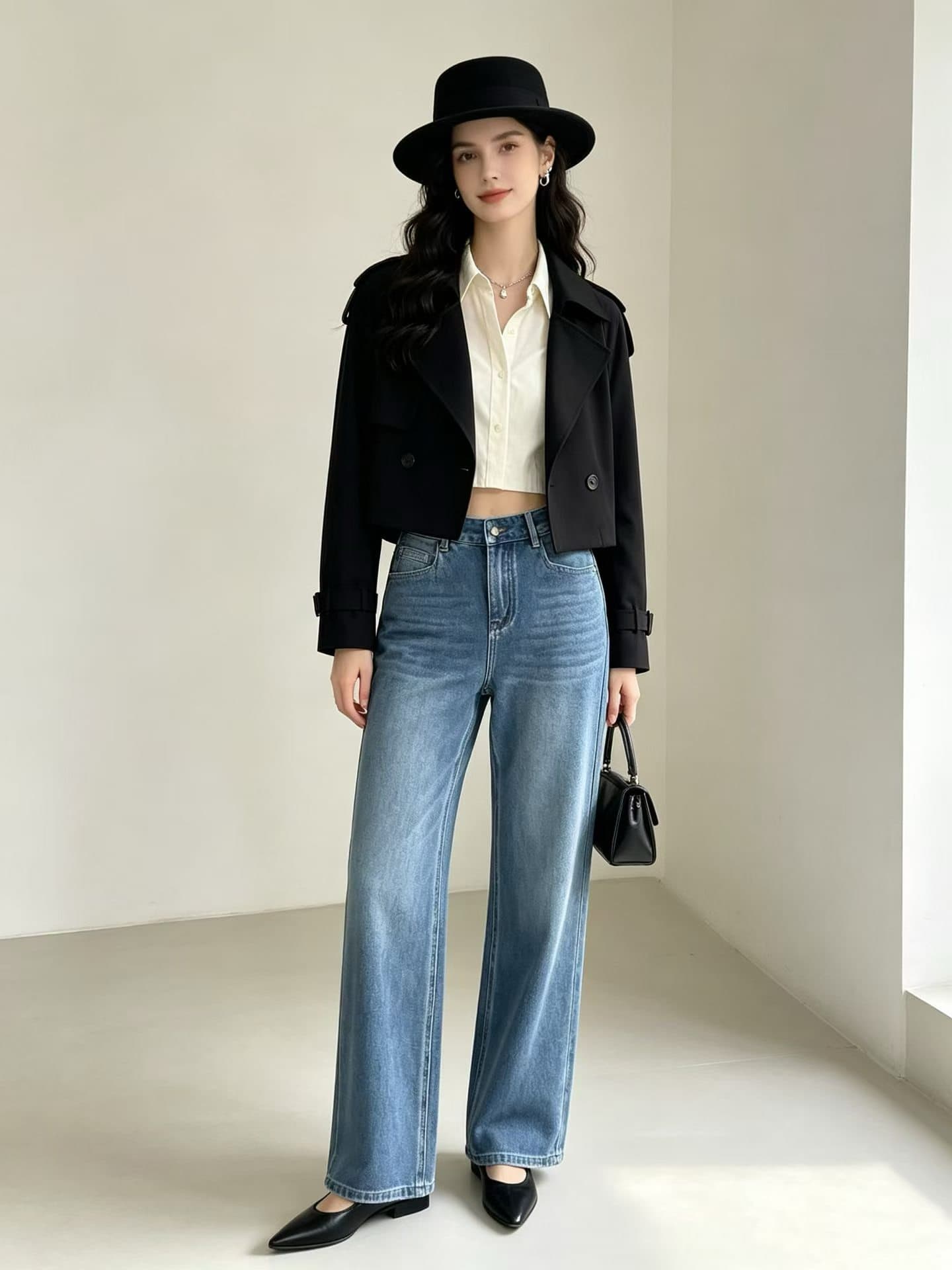 Fashion pants model fit stock photo 18