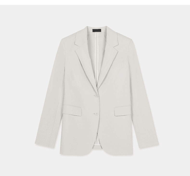 Elegant Linen-Blend Two-Button Blazer for Work - photo 1