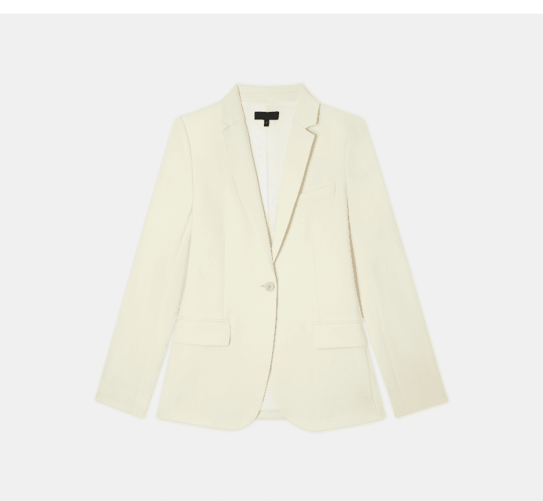 Elegant Triacetate-Blend One-Button Blazer - photo 1