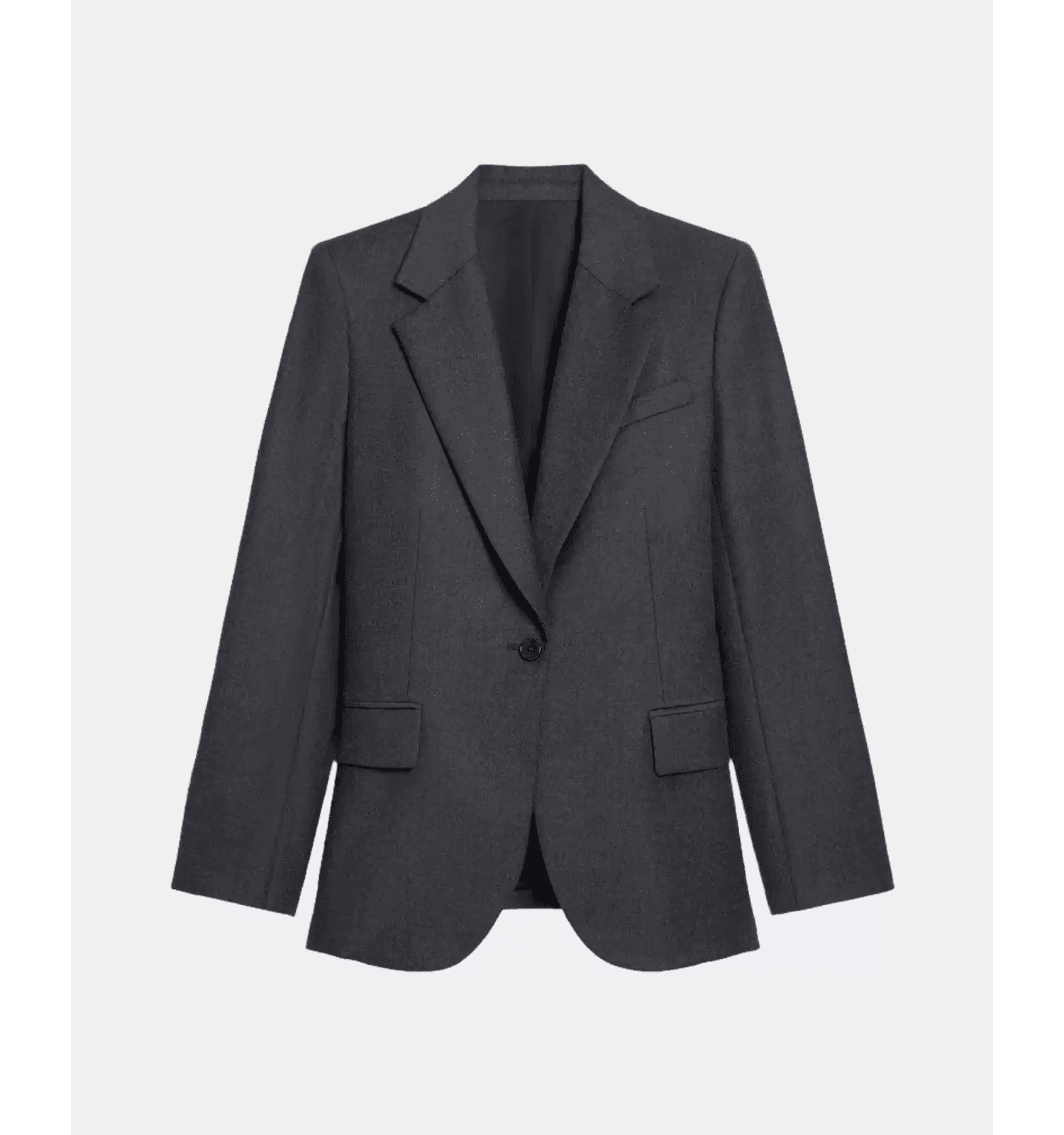 Elegant Slim-Fit Wool-Flannel One-Button Blazer - detail 7