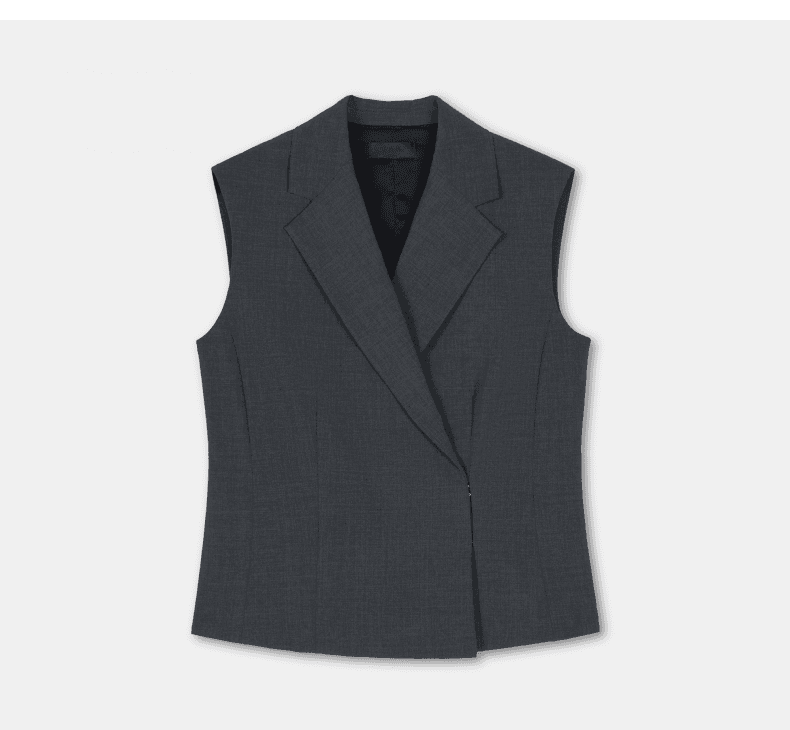 Tailored Wool-Blend Hourglass Vest - detail 9