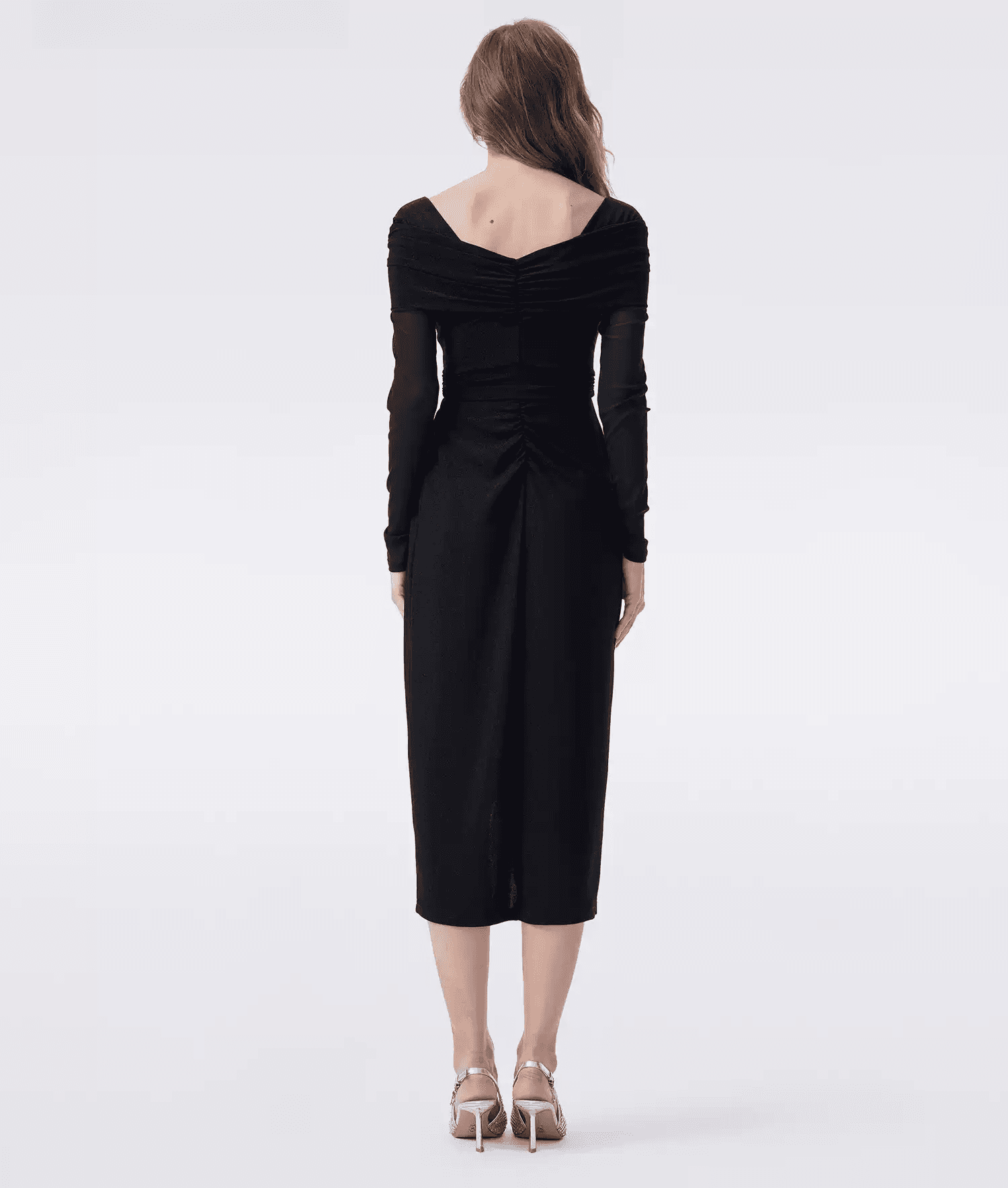 DVF Spring 2026 Metallic Knit A-Line Wrap Dress - photo 3