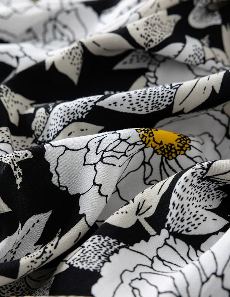 DVF Floral V-Neck Flutter-Sleeve Tea Dress - detail 11