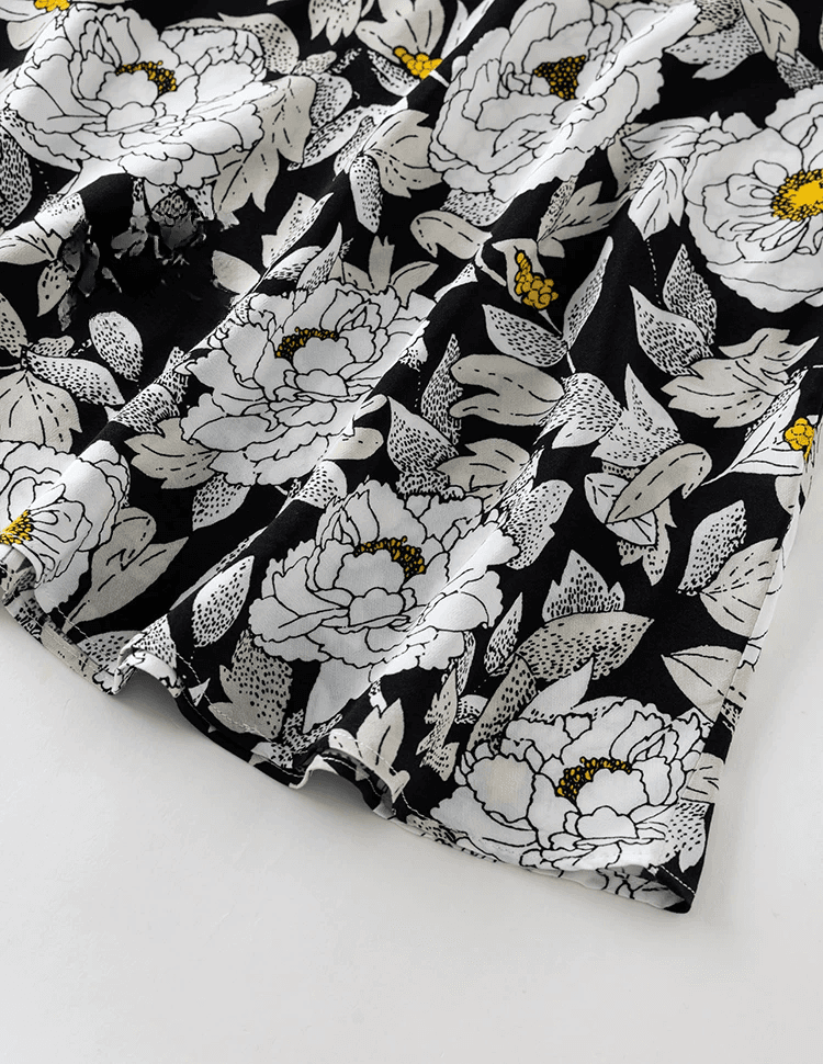 DVF Floral V-Neck Flutter-Sleeve Tea Dress - detail 10