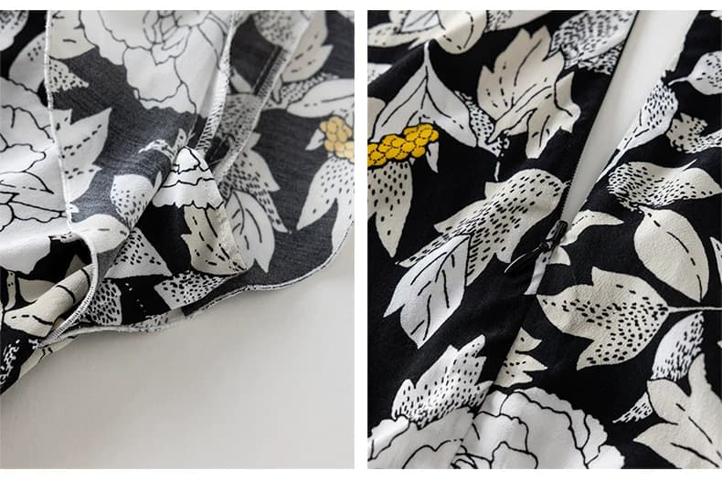 DVF Floral V-Neck Flutter-Sleeve Tea Dress - detail 9
