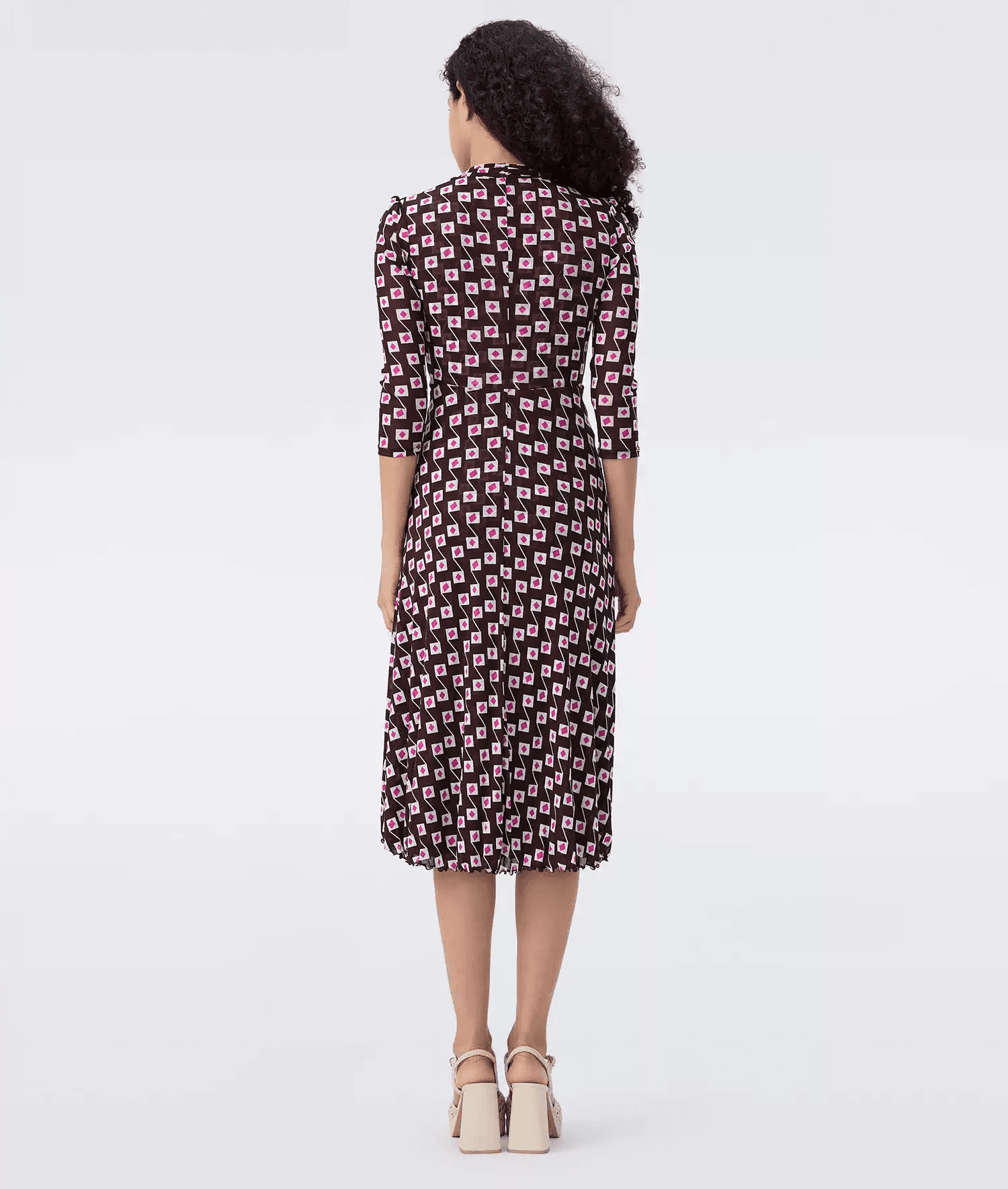 DVF Fall 2026 Twist-Detail Mesh Wrap Dress - photo 3