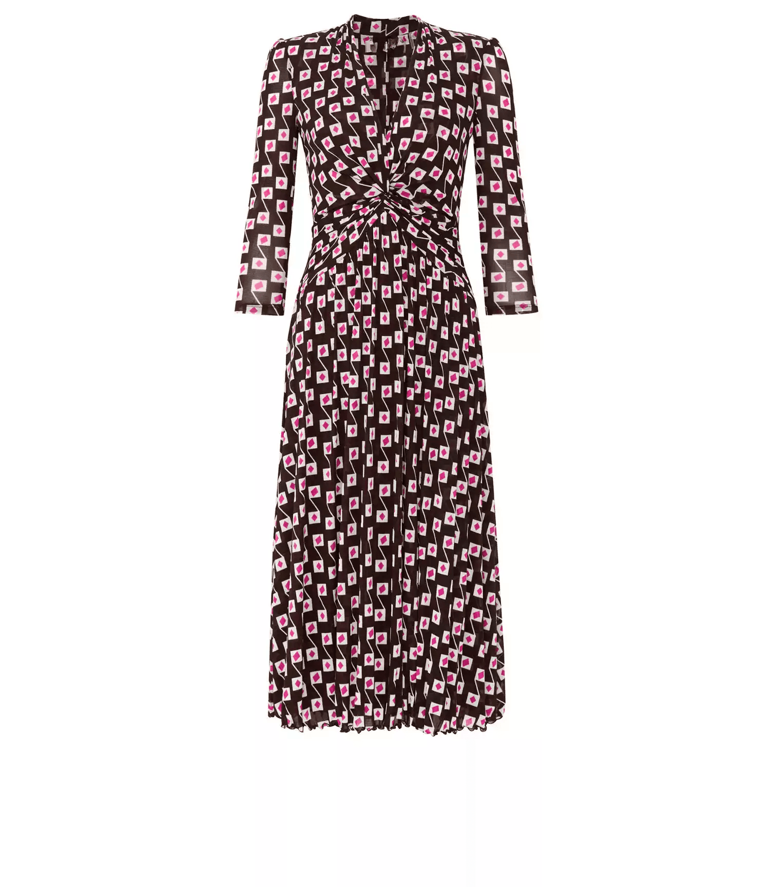 DVF Fall 2026 Twist-Detail Mesh Wrap Dress - photo 5