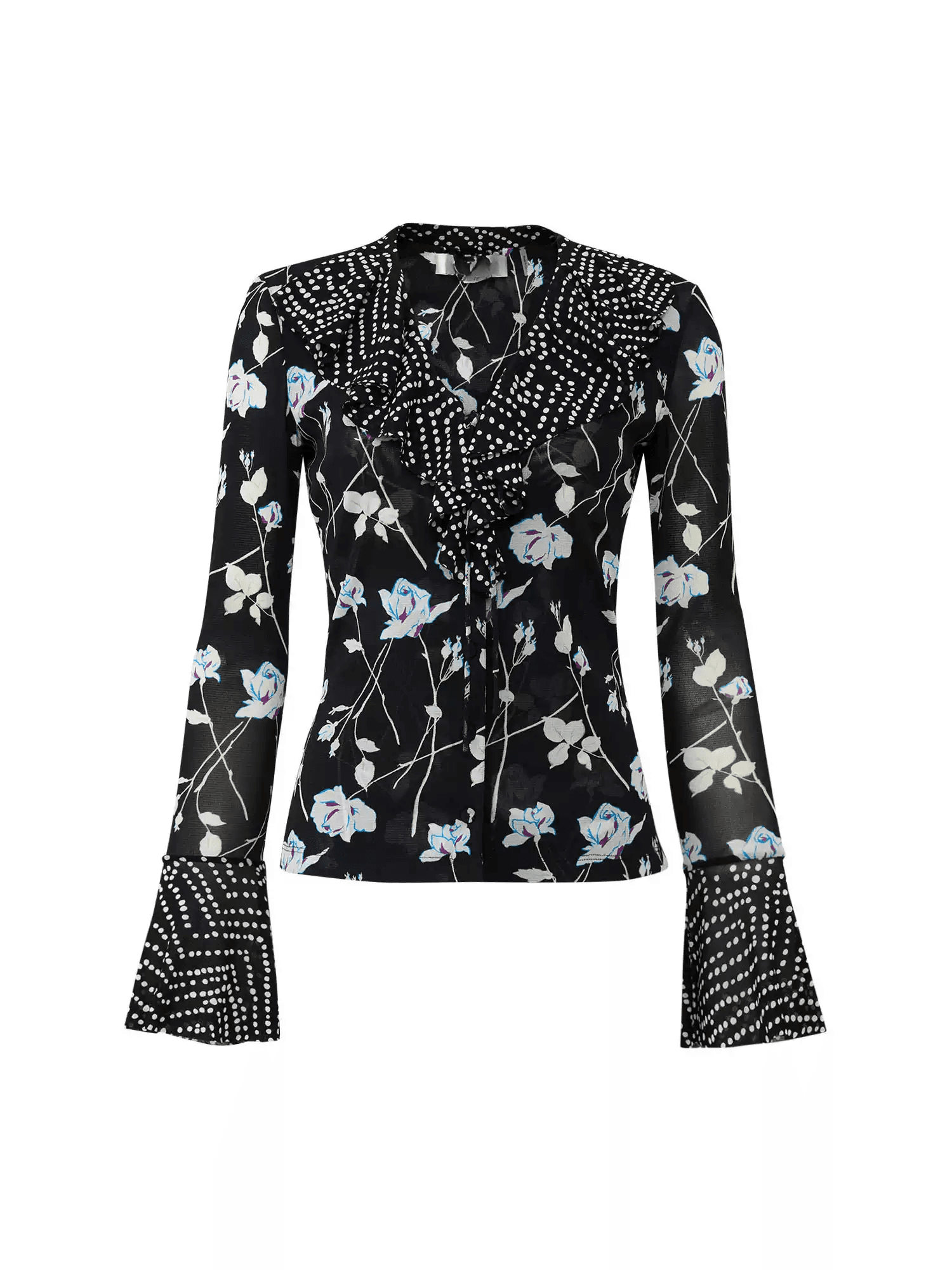 DIANE VON FURSTENBERG Printed Stretch Mesh Top and Skirt - photo 4