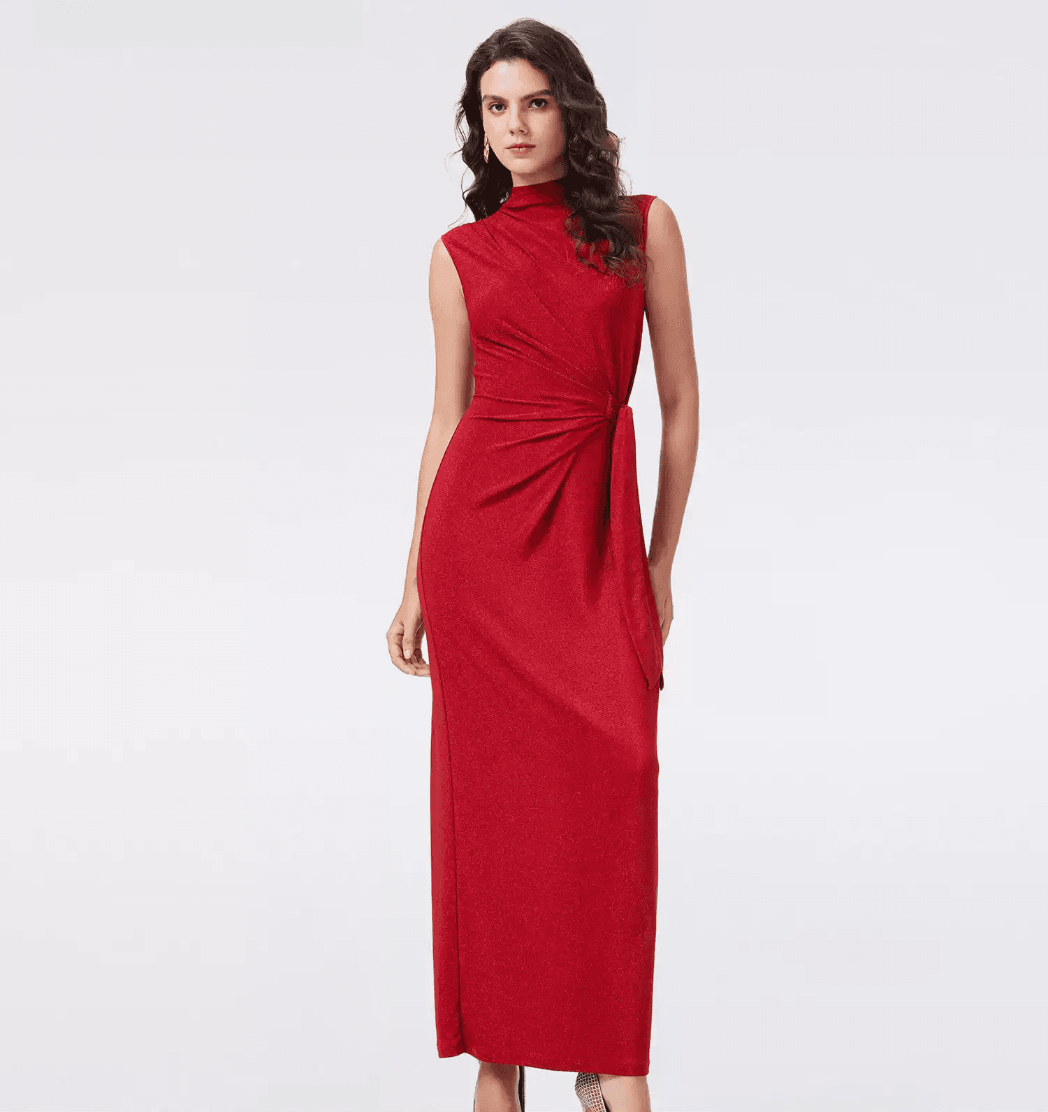 DVF Fall 2026 Metallic Knit Wrap Dress