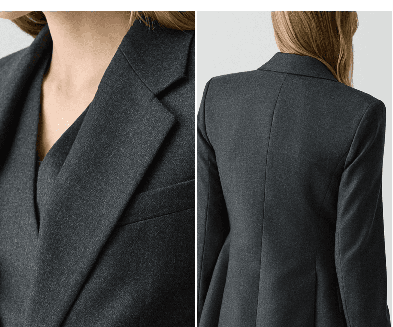 Elegant Slim-Fit Wool-Flannel One-Button Blazer - detail 6