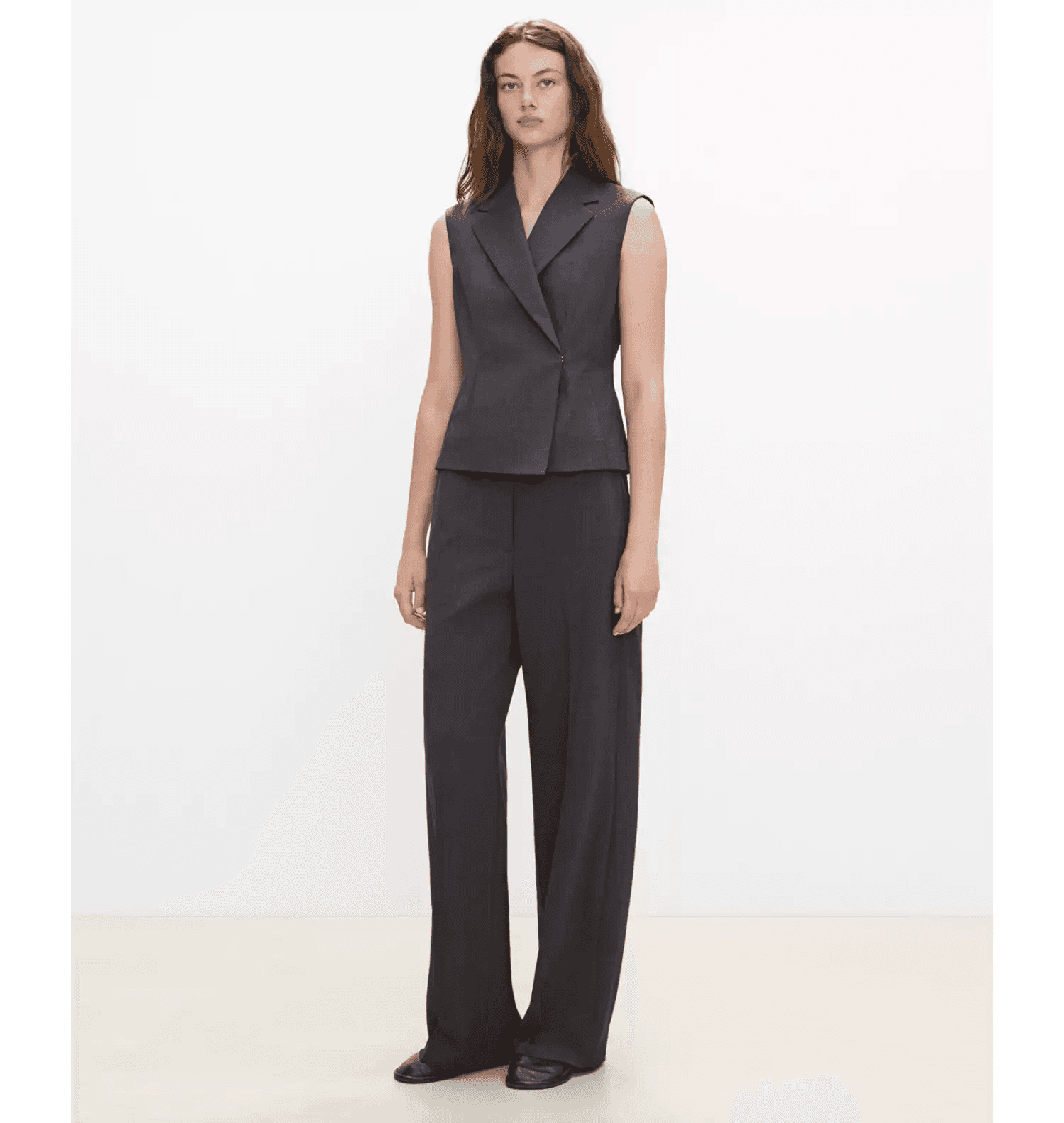 Tailored Wool-Blend Hourglass Vest - photo 2