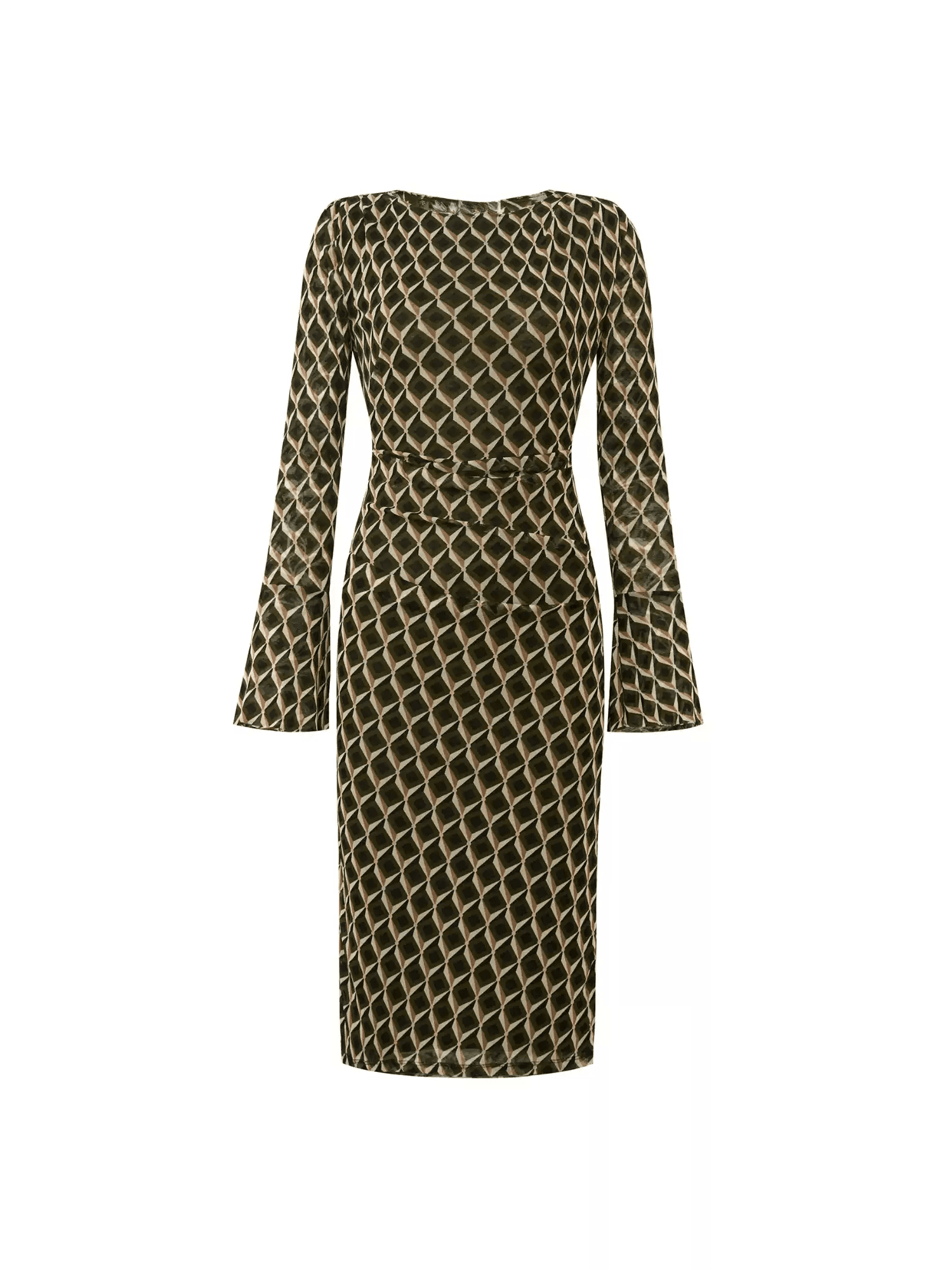 DVF Fall 2026 Elegant Reversible Printed Stretch Mesh Dress - photo 5