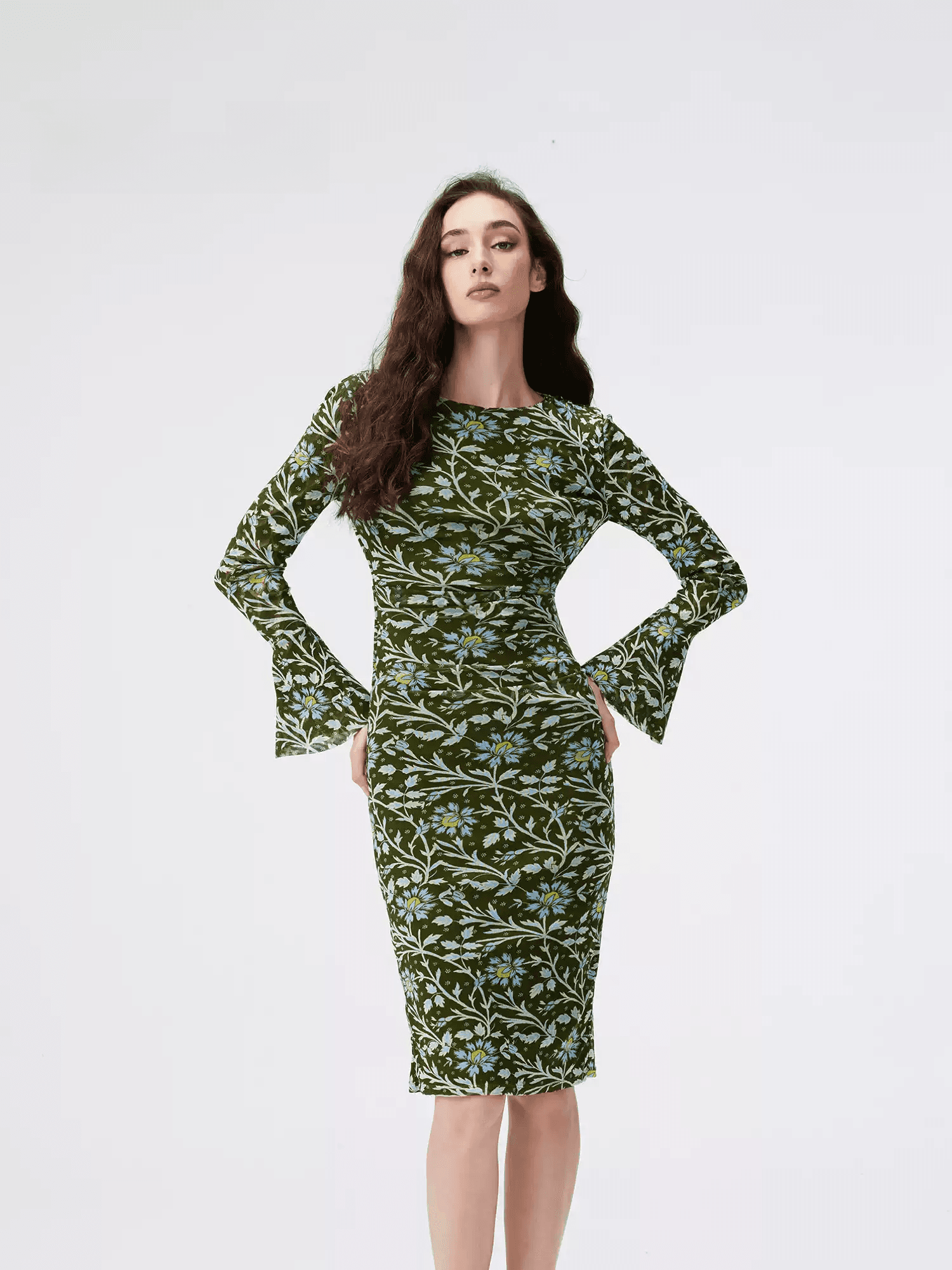 DVF Fall 2026 Elegant Reversible Printed Stretch Mesh Dress - photo 2
