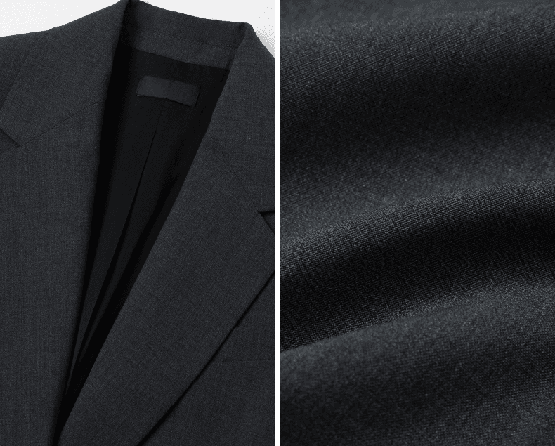 Elegant Tailored Wool-Blend One-Button Blazer - detail 12