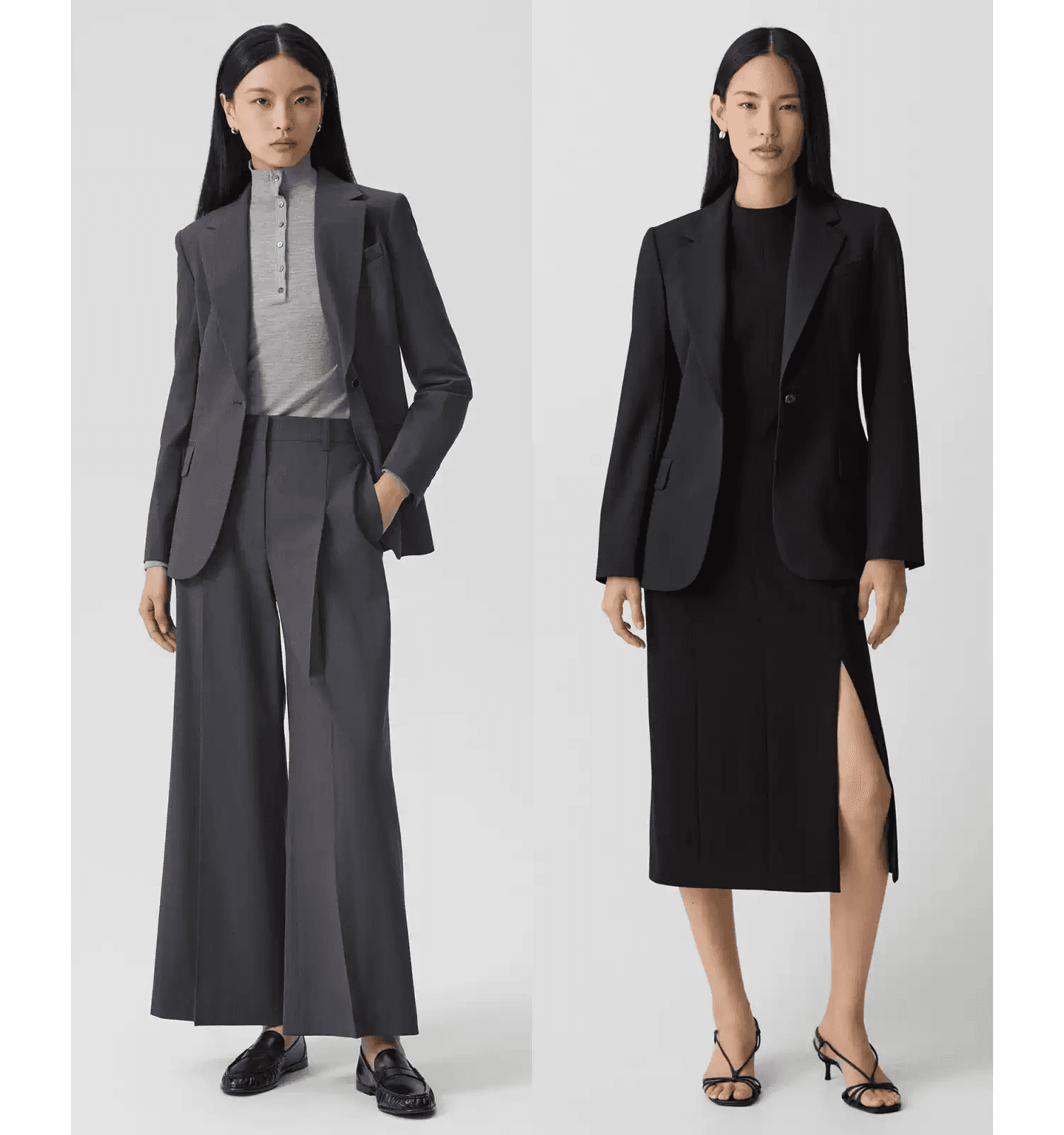 Elegant Tailored Wool-Blend One-Button Blazer - photo 4