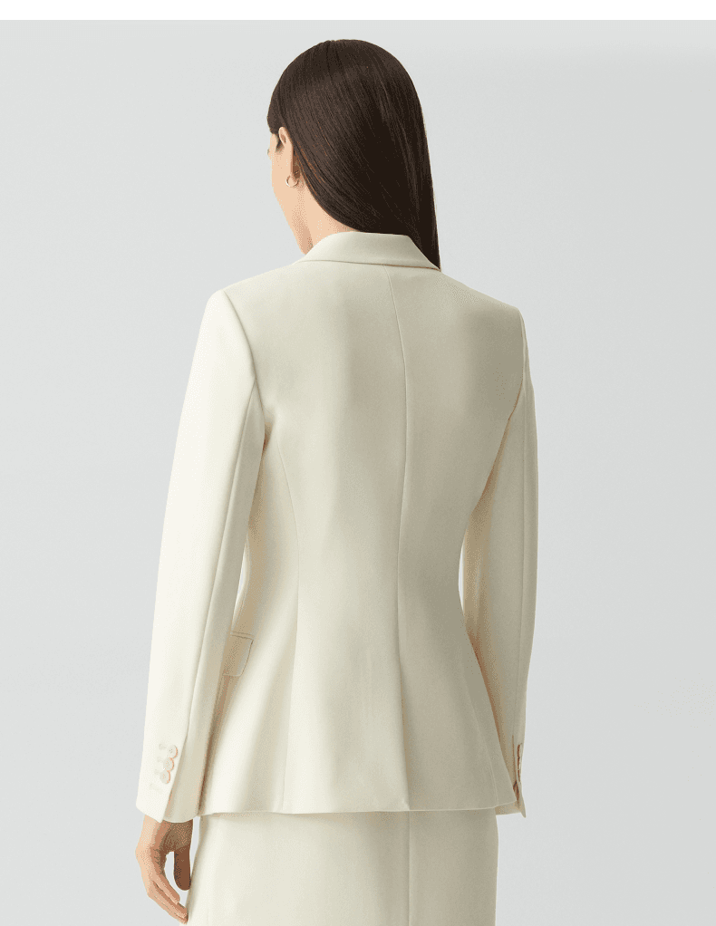 Elegant Triacetate-Blend One-Button Blazer - detail 6