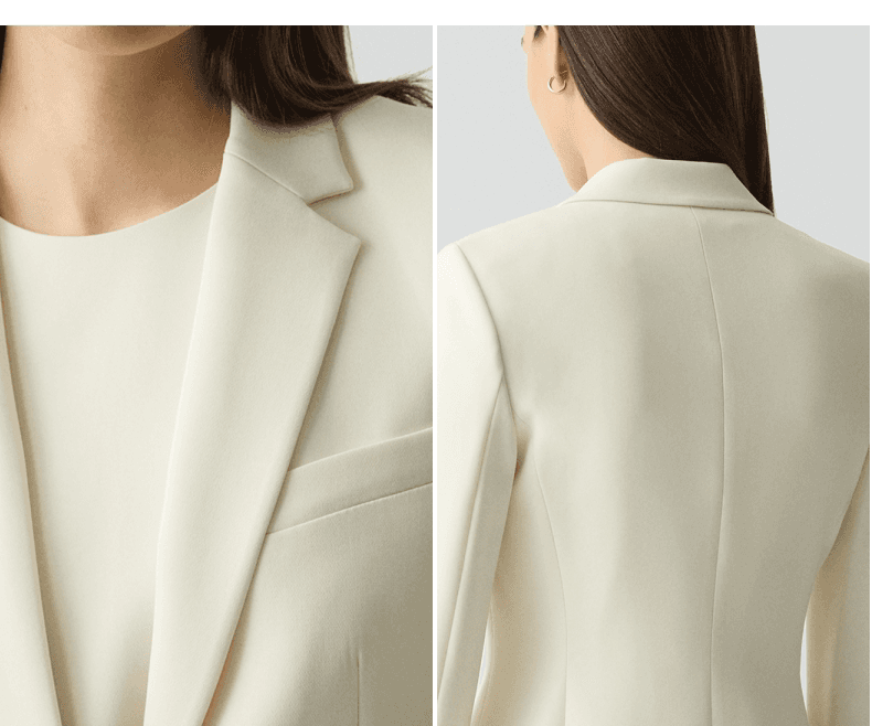 Elegant Triacetate-Blend One-Button Blazer - detail 7
