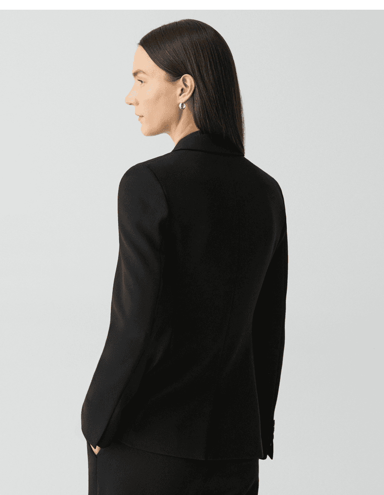 Elegant Triacetate-Blend One-Button Blazer - detail 9