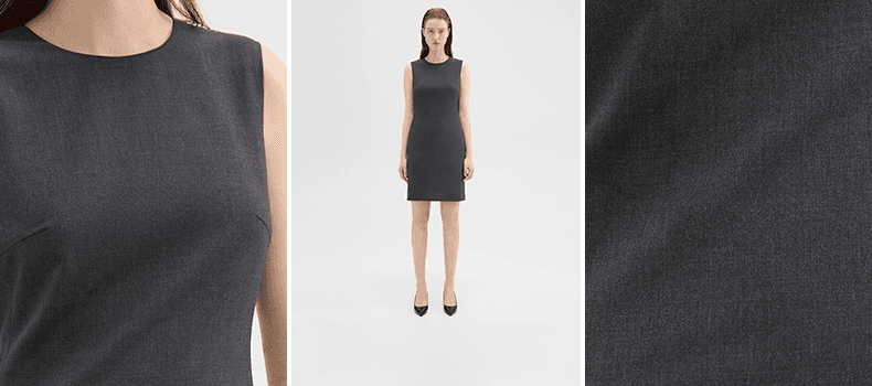 Elegant Sleeveless Tailored Wool-Blend Dress - detail 14