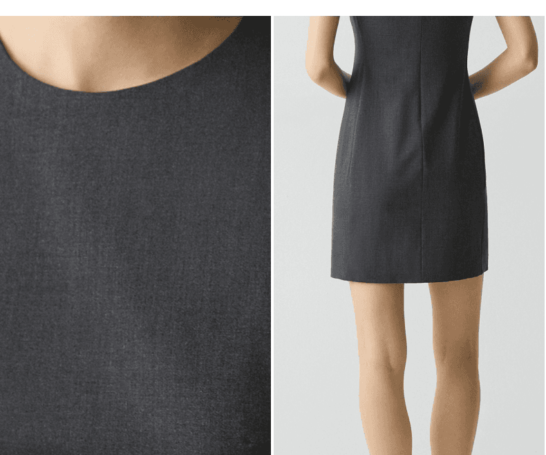 Elegant Sleeveless Tailored Wool-Blend Dress - detail 7