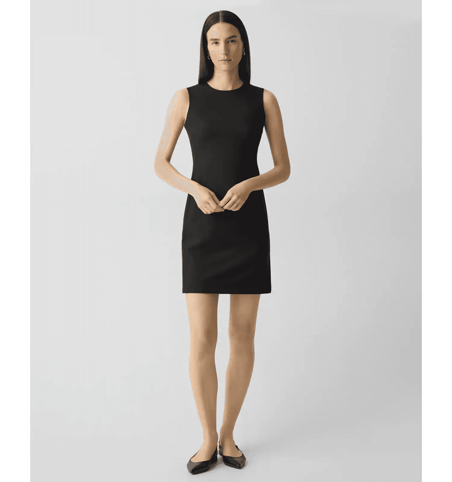 Elegant Sleeveless Tailored Wool-Blend Dress - photo 2