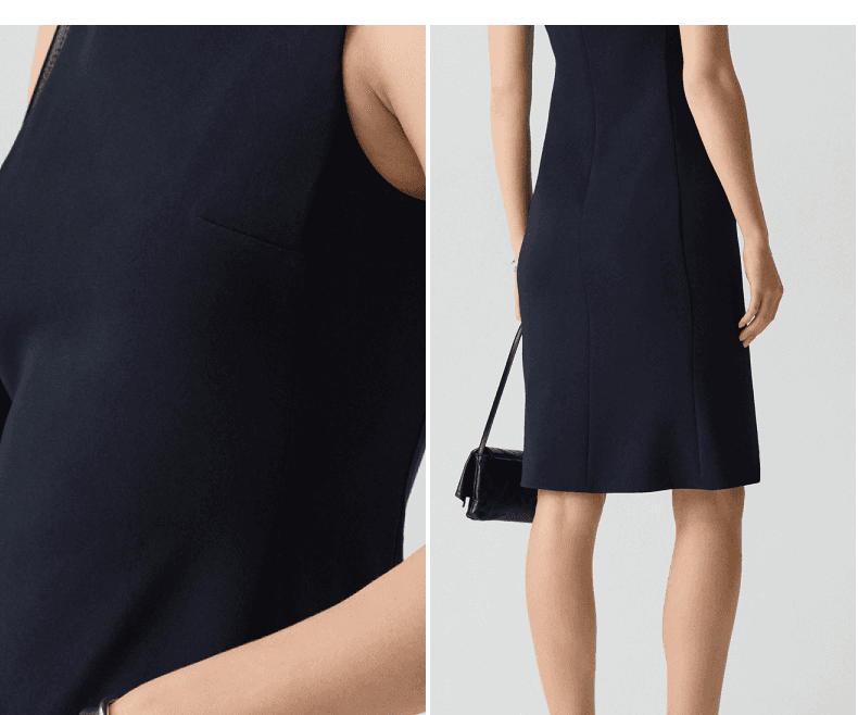 Elegant Sleeveless Boat-Neck Fishtail Dress - detail 7