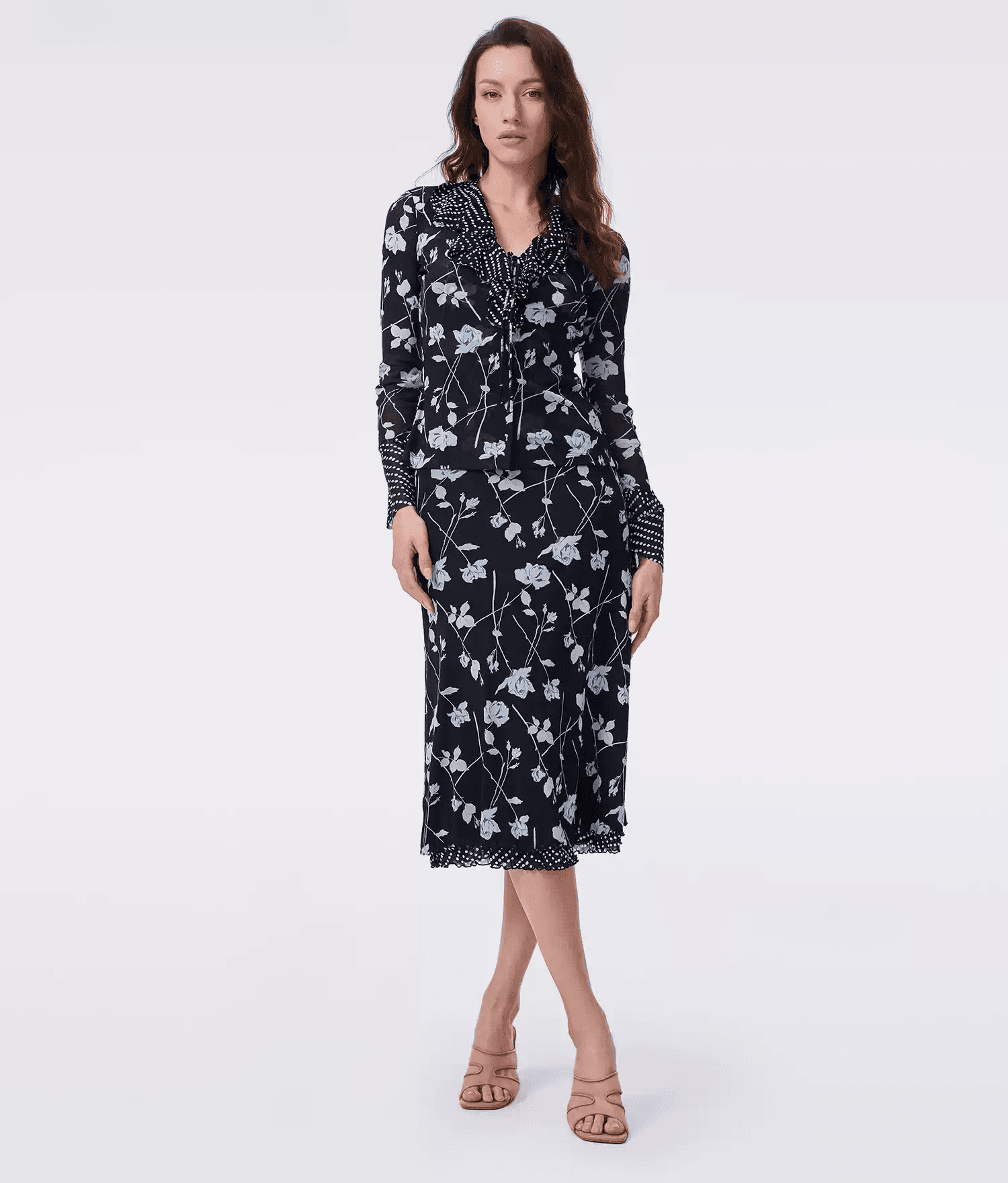 DVF Fall 2026 Printed Stretch-Mesh Top or Reversible Skirt - photo 2