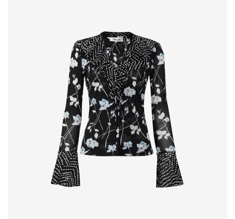 DVF Fall 2026 Printed Stretch-Mesh Top or Reversible Skirt - detail 6
