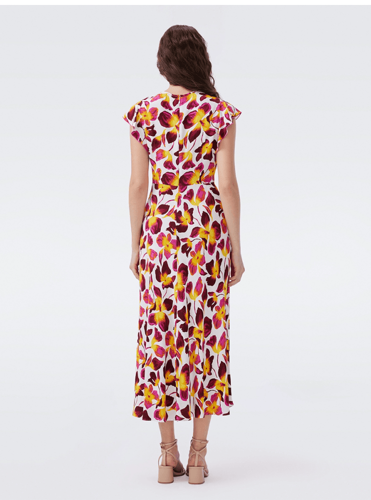 DVF Floral Crepe Tea Dress - detail 6