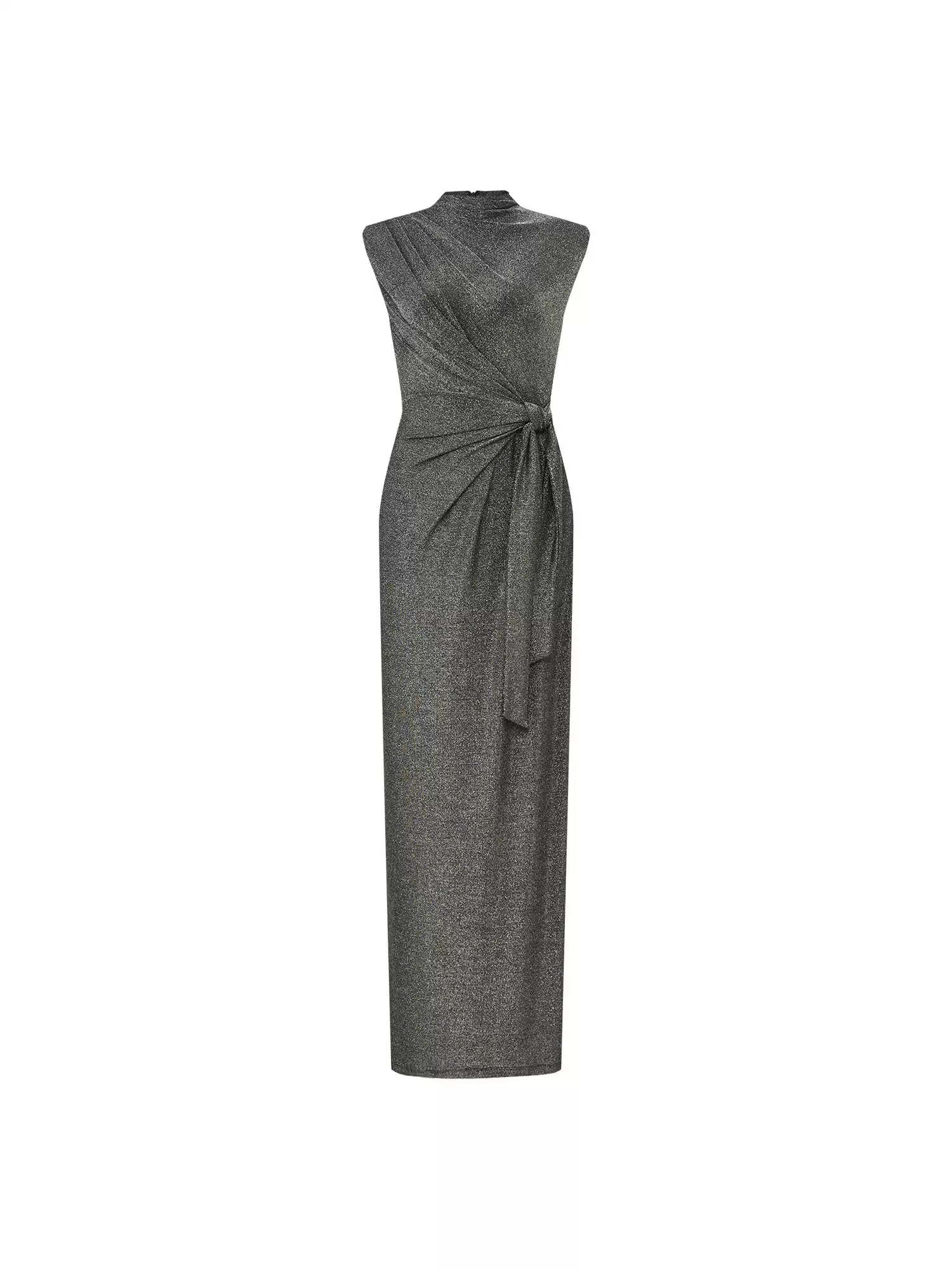 DVF Fall 2026 Metallic Knit Mock-Neck Dress - photo 5