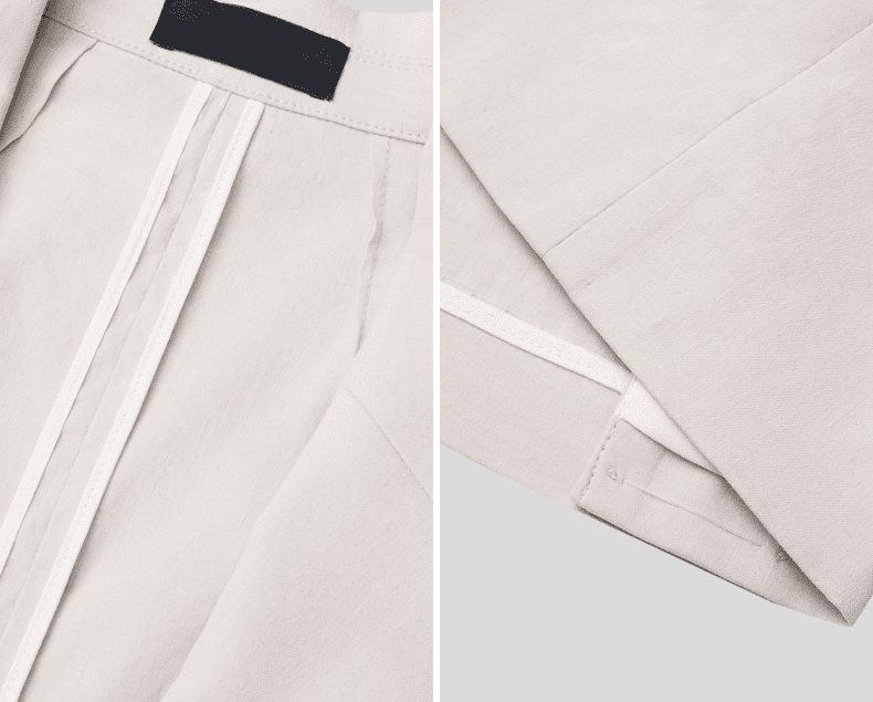 Elegant Linen-Blend Two-Button Blazer for Work - detail 12