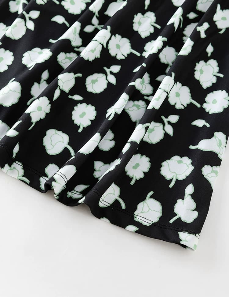 DVF Fall 2026 Printed V-Neck Puff-Sleeve Tea Dress - detail 10