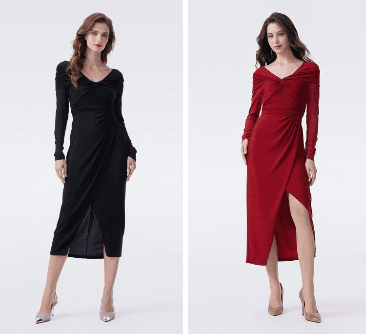 DVF Fall 2026 Metallic Knit Off-the-Shoulder A-Line Dress - detail 7