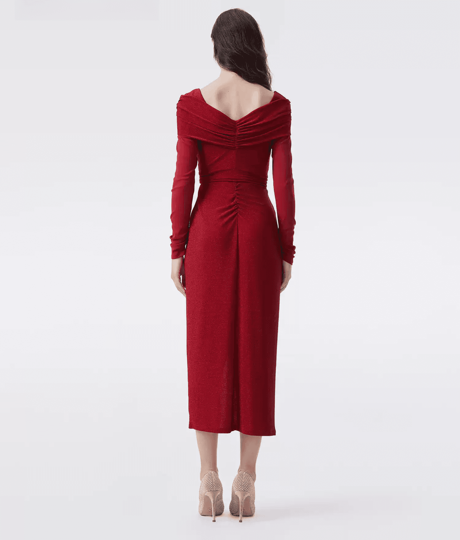 DVF Metallic Knit Off-the-Shoulder Dress - photo 3