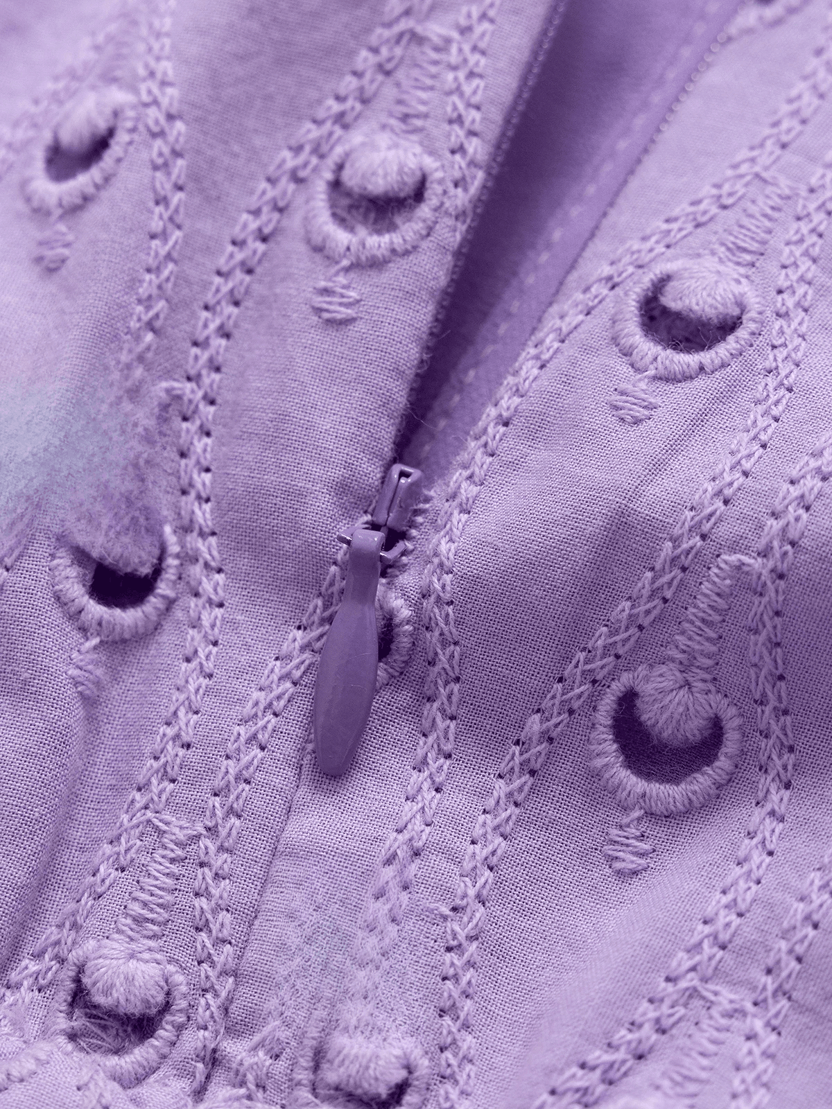 DVF Fall 2026 Embroidered V-Neck Dress with Lace Panels - detail 11