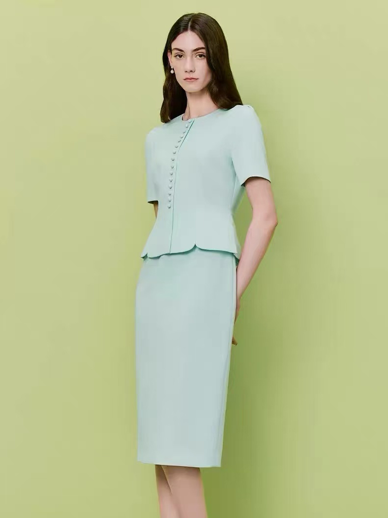 British-inspired unbranded women fashion stock photo 6