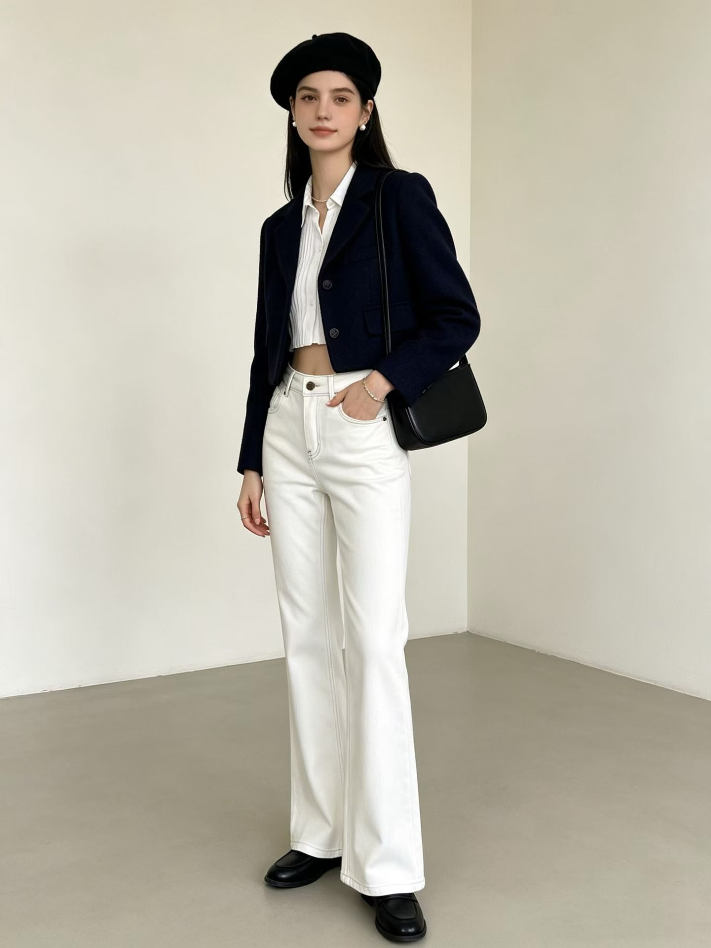 Fashion pants model fit stock photo 2