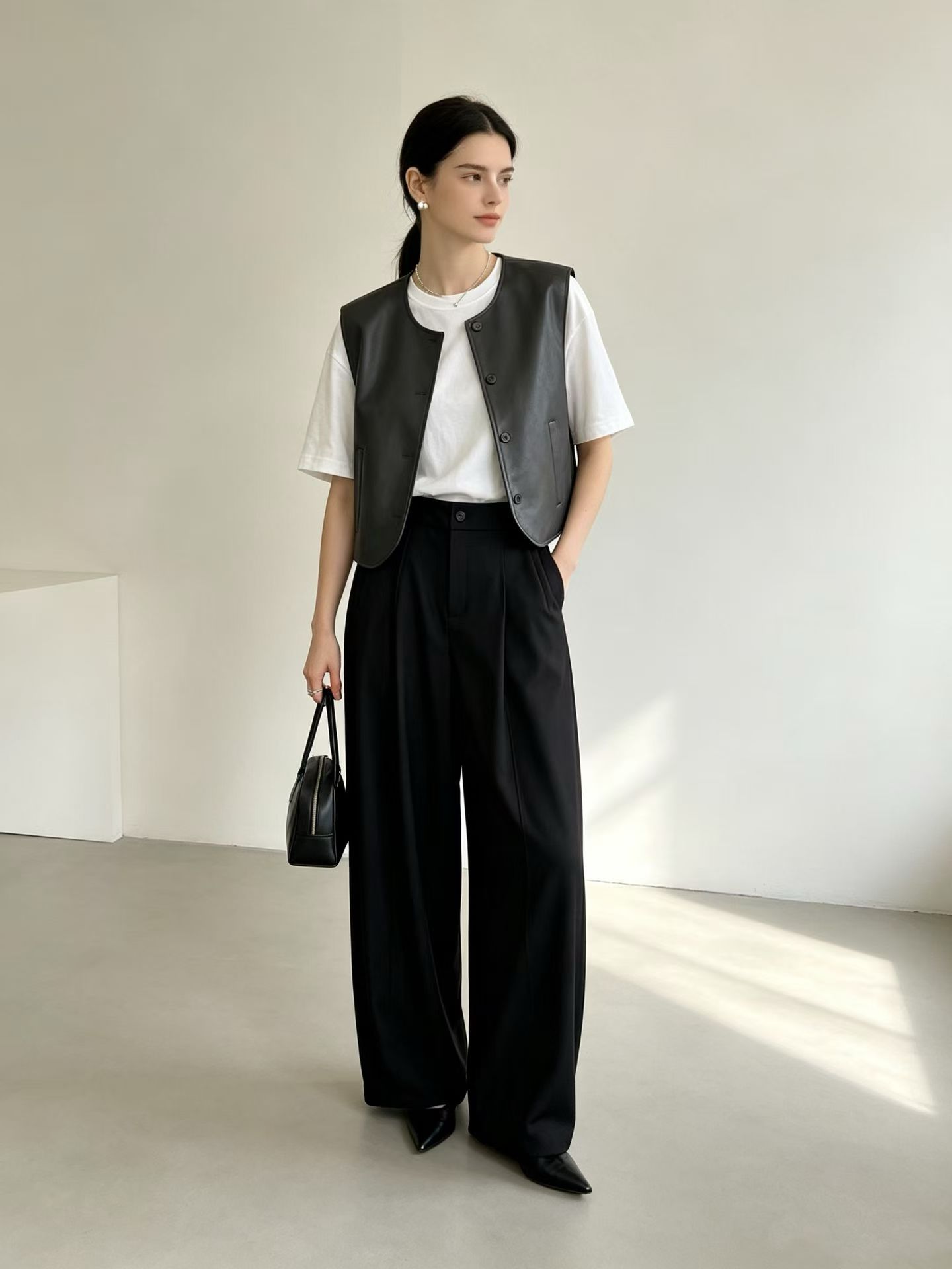 Fashion pants model fit stock photo 9