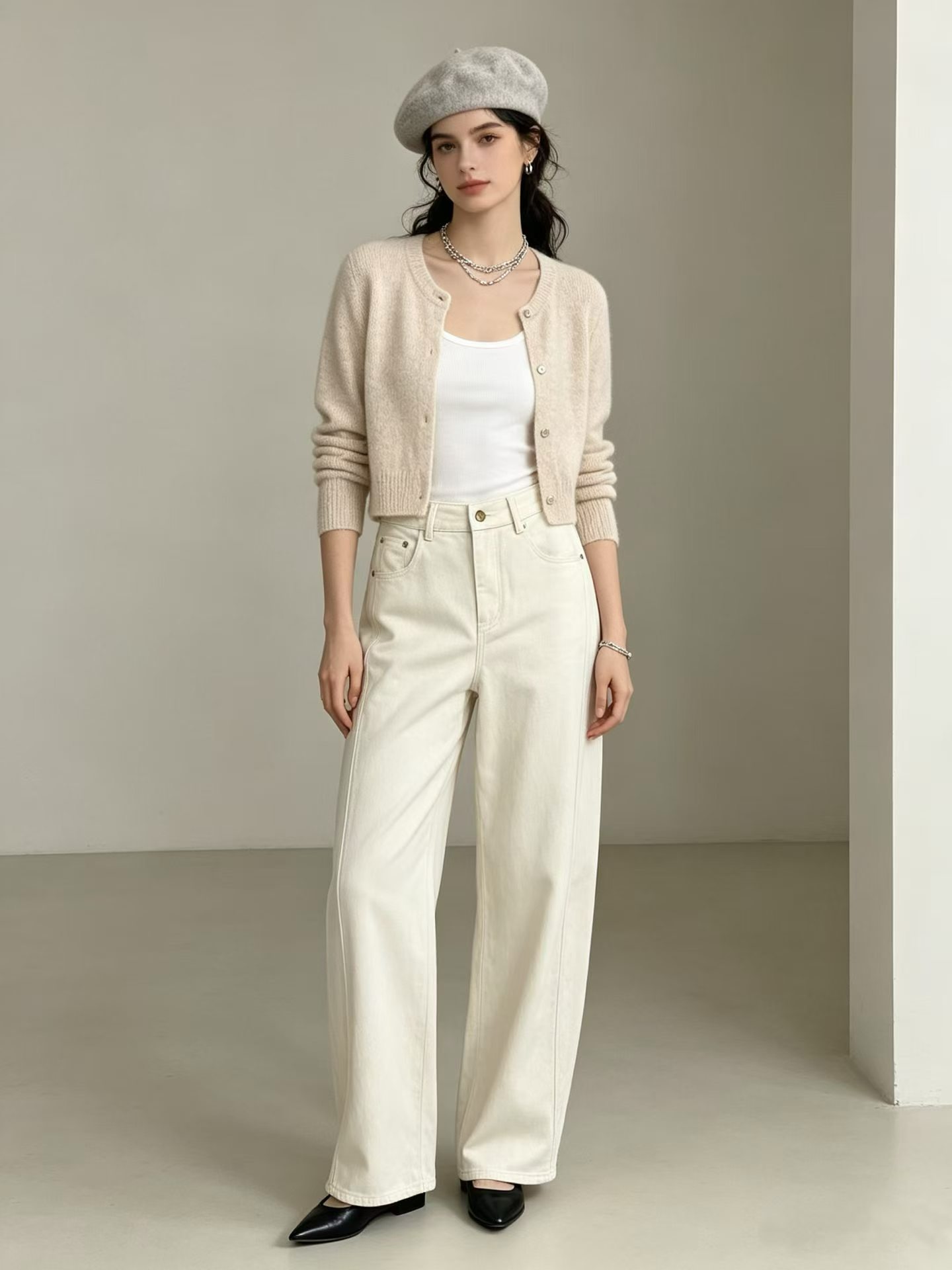 Fashion pants model fit stock photo 14