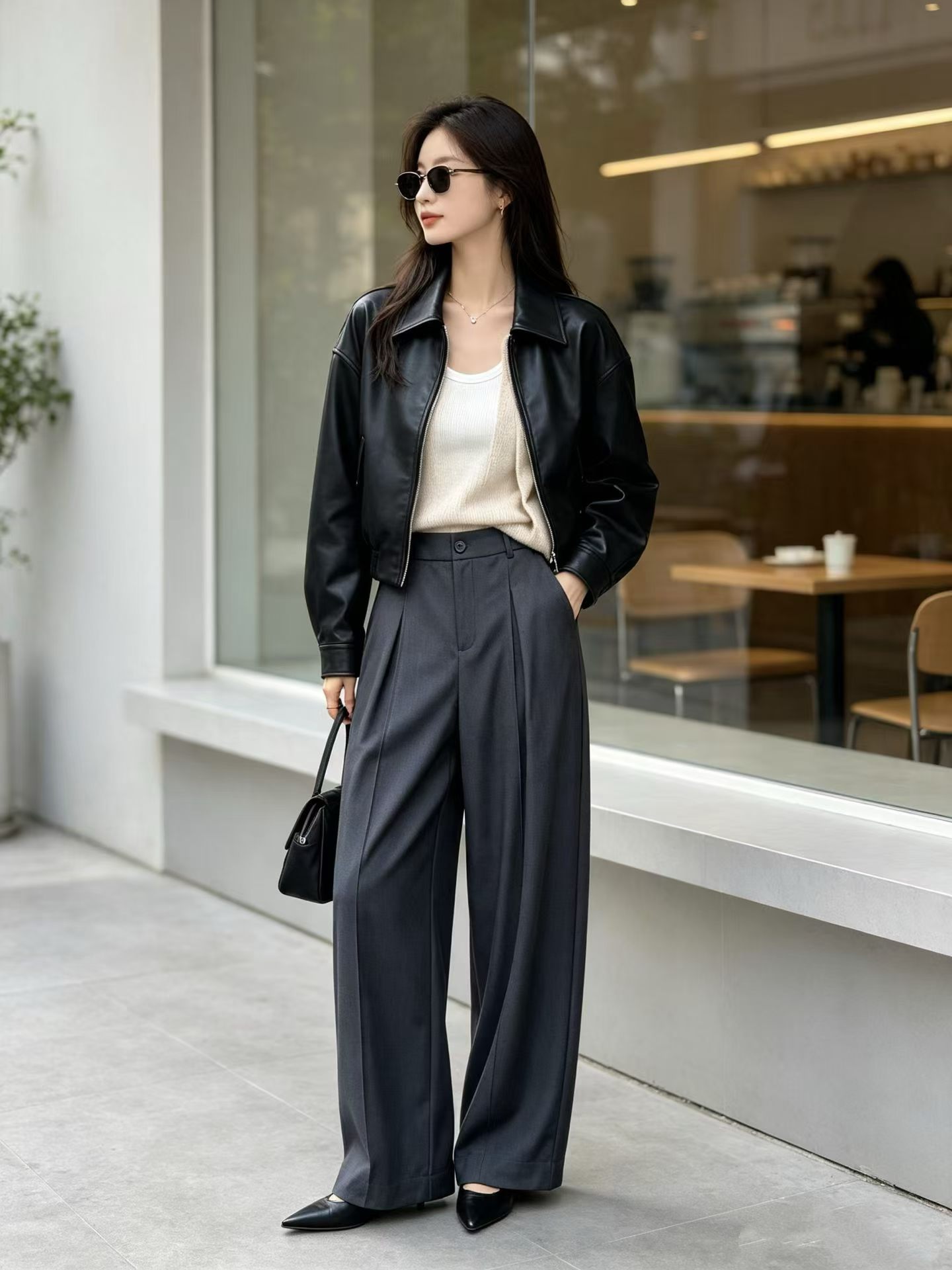 Fashion pants model fit stock photo 20